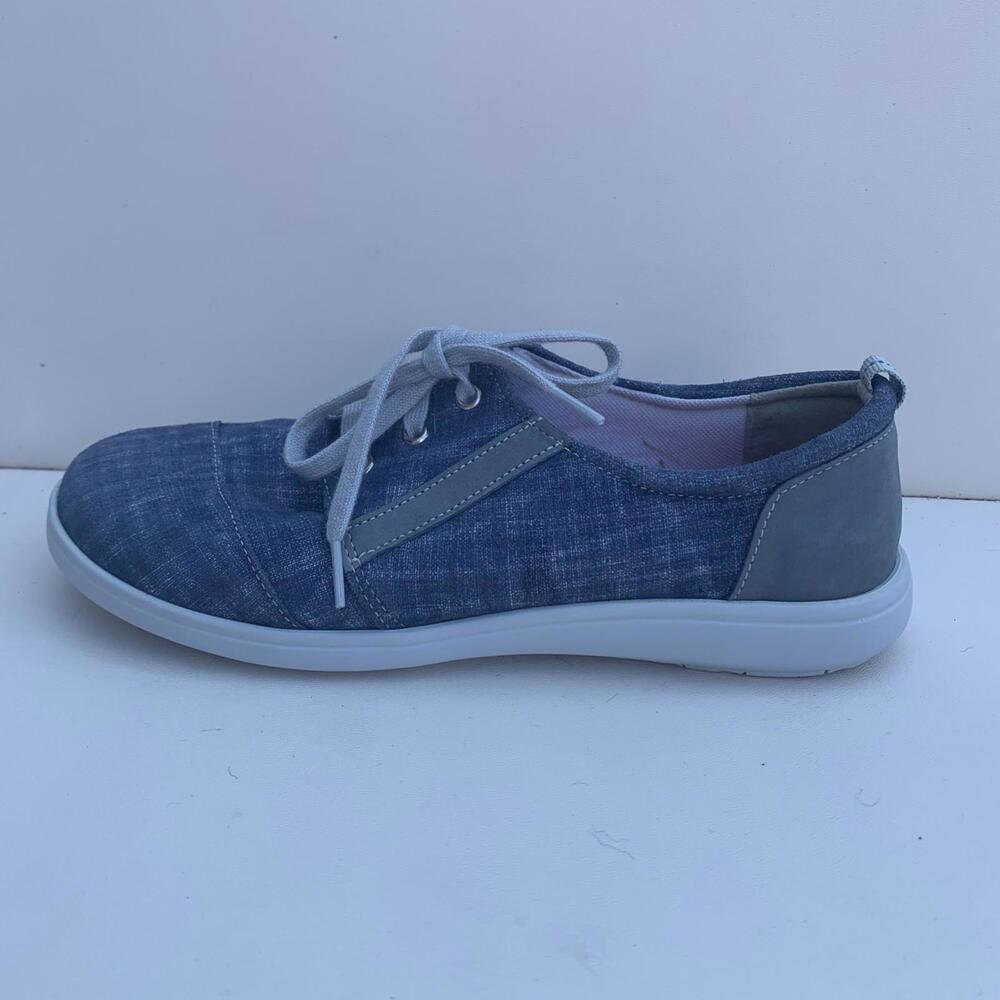 SAS Shoes Womens 8.5  N Marnie Casual Low Sneakers Blue Suede Leather Lace Up - Picture 5 of 9